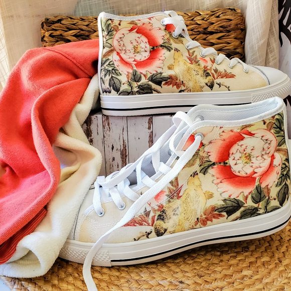 Shoes - Floral High Tops